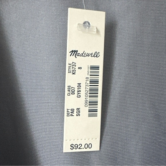 MADEWELL SHIMMERY SILVER-GRAY VELVET V-NECK BLOUSE  Size 8 NWT - Picture 2 of 11